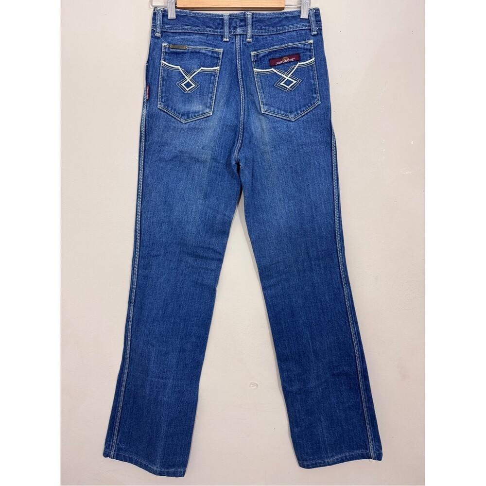 VTG 80s Jordache Jeans Womens Dark Wash Straight Leg Contrast Stitching size 26L